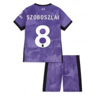 Billiga Liverpool Szoboszlai Dominik #8 Barnkläder Tredje fotbollskläder till baby 2023-24 Kortärmad (+ Korta byxor)